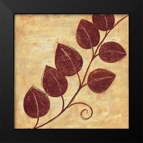Marsala Moment IV Black Modern Wood Framed Art Print by Tava Studios