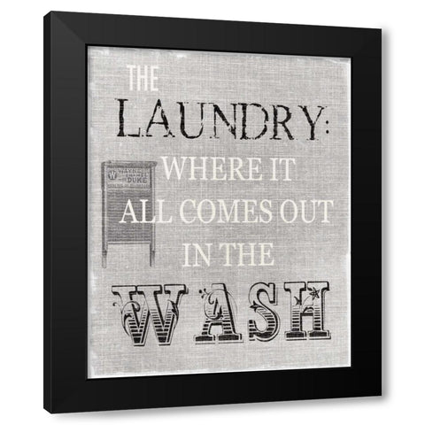 Out in the Wash Black Modern Wood Framed Art Print with Double Matting by Robinson, Carol