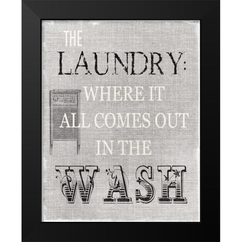 Out in the Wash Black Modern Wood Framed Art Print by Robinson, Carol