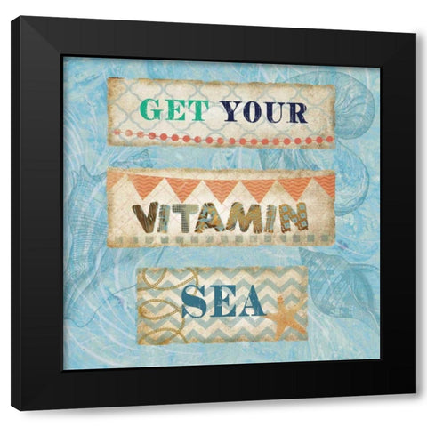 Get Your Vitamin Sea Black Modern Wood Framed Art Print with Double Matting by Nan