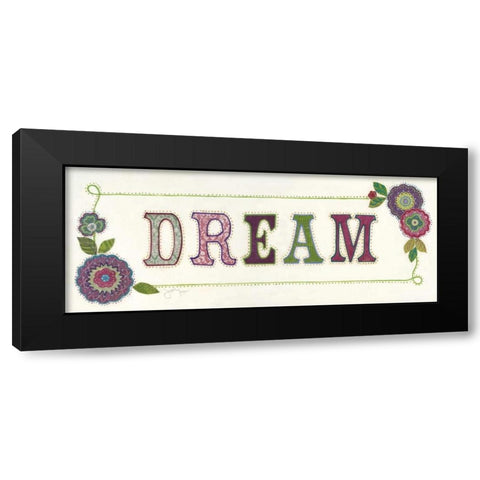 Dream Black Modern Wood Framed Art Print by Tava Studios