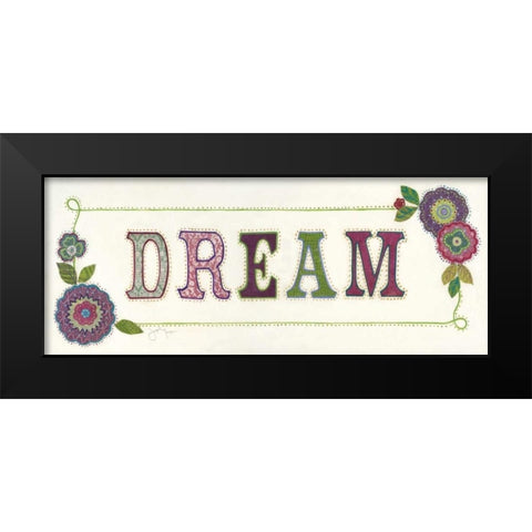 Dream Black Modern Wood Framed Art Print by Tava Studios
