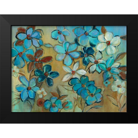 Field of Blue Black Modern Wood Framed Art Print by Robinson, Carol