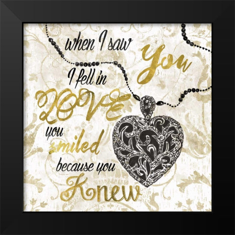 When I Saw You Black Modern Wood Framed Art Print by Robinson, Carol