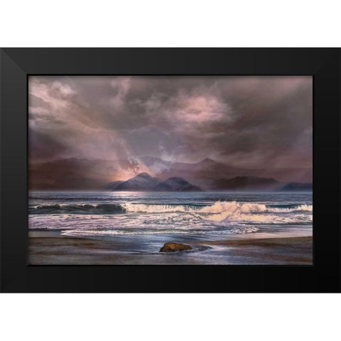 Escape Black Modern Wood Framed Art Print by Calascibetta, Mike