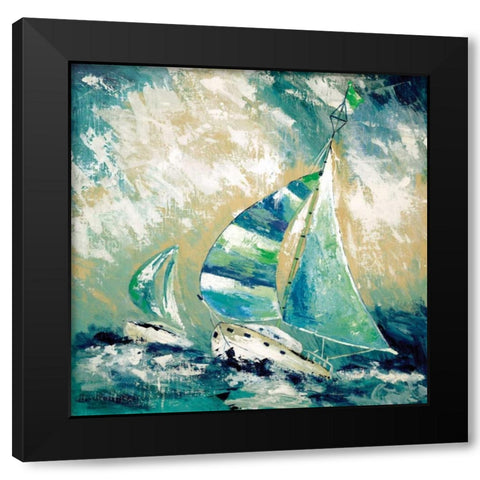 Race To Mackinac Black Modern Wood Framed Art Print by Tava Studios