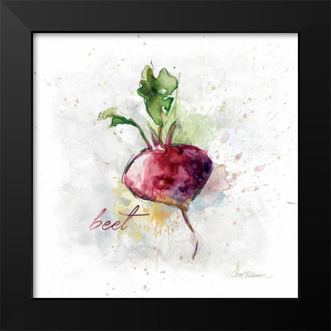 Veggie Beet Black Modern Wood Framed Art Print by Robinson, Carol