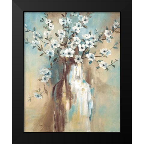 Blossoms in Spring Black Modern Wood Framed Art Print by Nan
