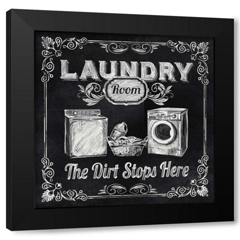 The Dirt Stops Here Black Modern Wood Framed Art Print by Knutsen, Conrad