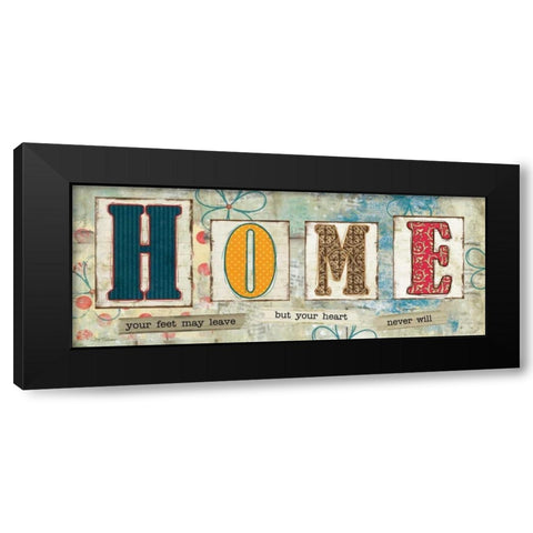 Wise Words of Home Black Modern Wood Framed Art Print by Robinson, Carol