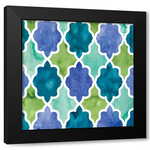 Zinga 9 Black Modern Wood Framed Art Print with Double Matting by Robinson, Carol