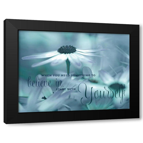 Believe In Yourself Black Modern Wood Framed Art Print by Delimont, Danita