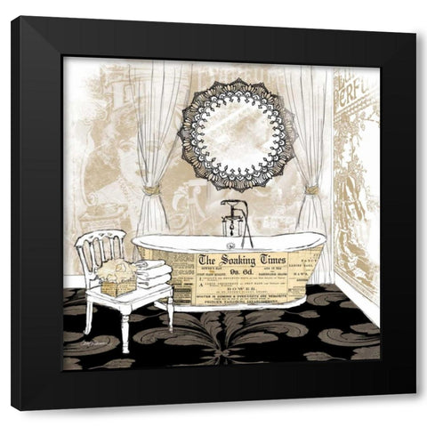 Soaking Times Black Modern Wood Framed Art Print by Robinson, Carol