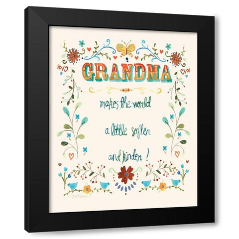 Grandma Black Modern Wood Framed Art Print with Double Matting by Robinson, Carol