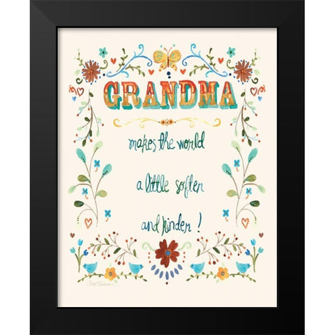 Grandma Black Modern Wood Framed Art Print by Robinson, Carol