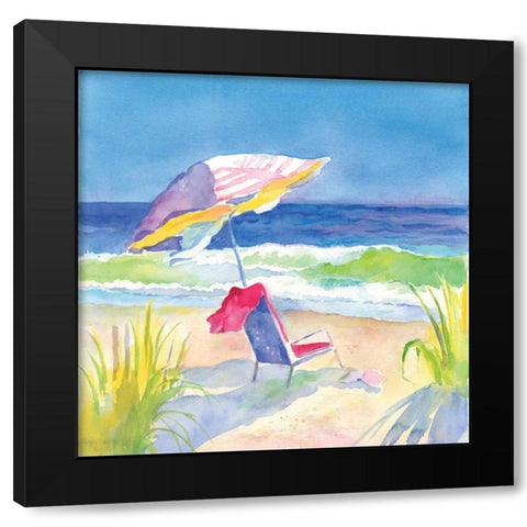 Beach Bliss I Black Modern Wood Framed Art Print by Troise Heidel, Theresa