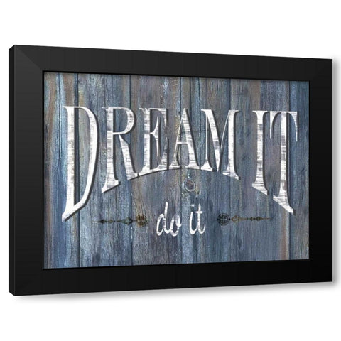 Weathered Wood Black Modern Wood Framed Art Print with Double Matting by Donovan, Kelly