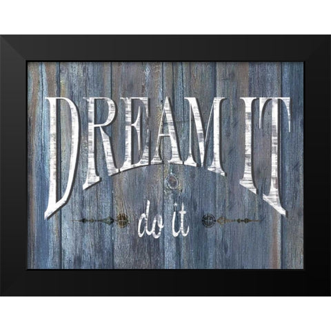 Weathered Wood Black Modern Wood Framed Art Print by Donovan, Kelly