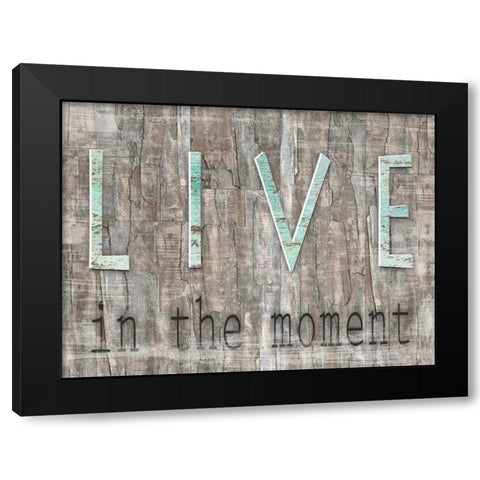 Weathered Wood Live Black Modern Wood Framed Art Print with Double Matting by Donovan, Kelly