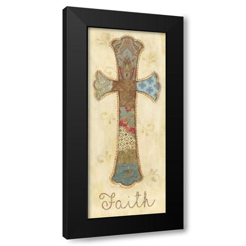 Faith Black Modern Wood Framed Art Print by Tava Studios