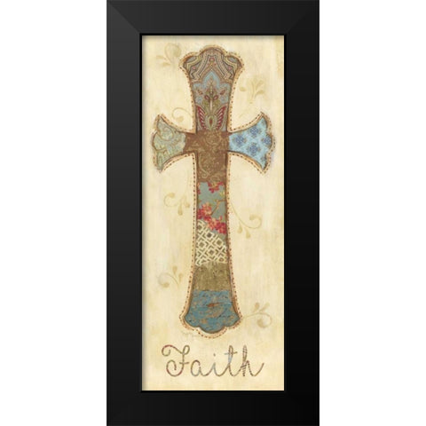 Faith Black Modern Wood Framed Art Print by Tava Studios