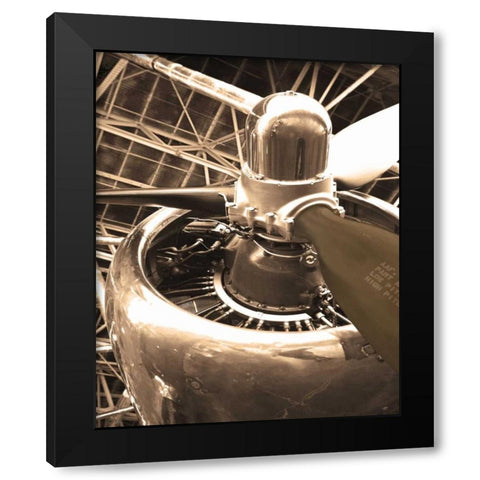 DC 4 Aircraft Black Modern Wood Framed Art Print by Delimont, Danita