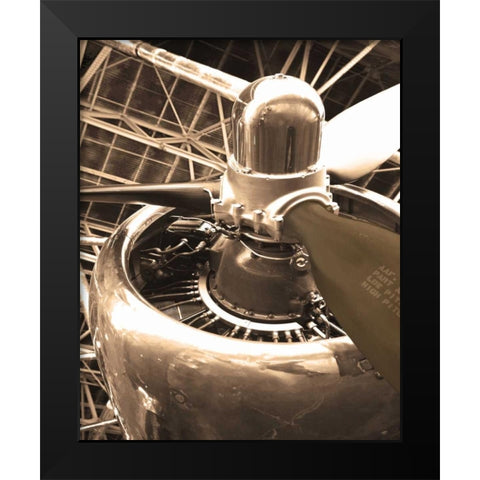 DC 4 Aircraft Black Modern Wood Framed Art Print by Delimont, Danita