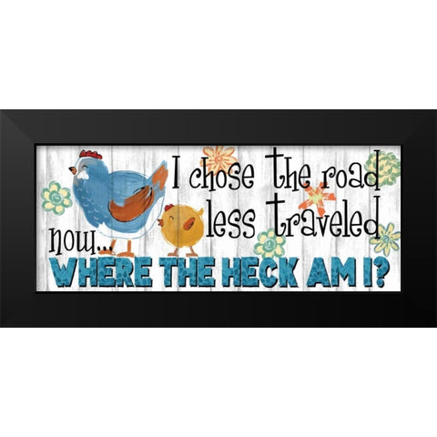 The Road Less Black Modern Wood Framed Art Print by Knutsen, Conrad