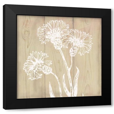 White Silhouette II Black Modern Wood Framed Art Print with Double Matting by Nan