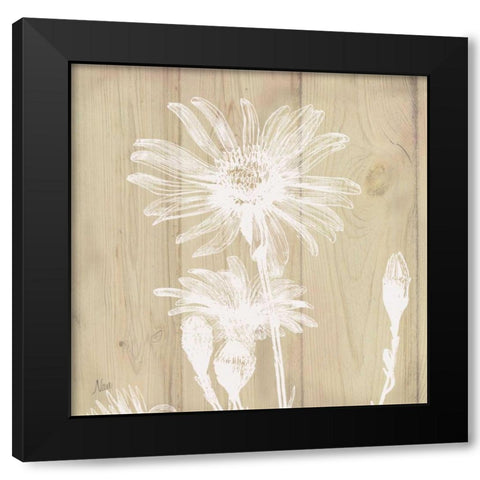 White Silhouette III Black Modern Wood Framed Art Print with Double Matting by Nan