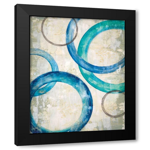 Winding Round Black Modern Wood Framed Art Print with Double Matting by Tava Studios
