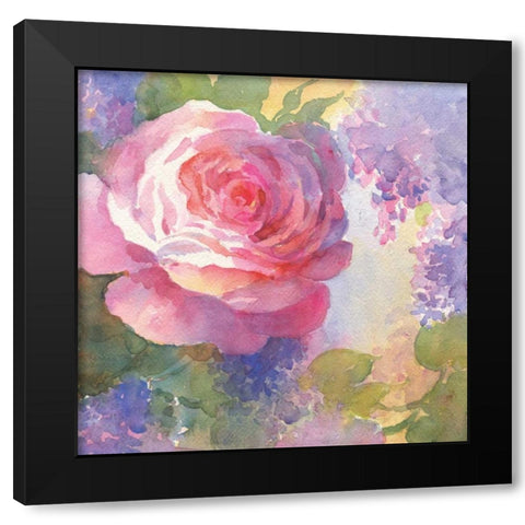 Margots Rose I Black Modern Wood Framed Art Print by Troise Heidel, Theresa