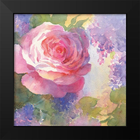 Margots Rose I Black Modern Wood Framed Art Print by Troise Heidel, Theresa