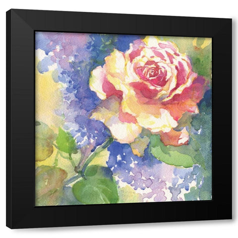 Margots Rose III Black Modern Wood Framed Art Print by Troise Heidel, Theresa