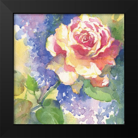 Margots Rose III Black Modern Wood Framed Art Print by Troise Heidel, Theresa