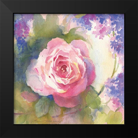 Margots Rose IV Black Modern Wood Framed Art Print by Troise Heidel, Theresa