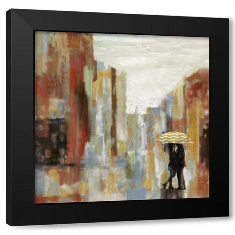 Soul Mates Black Modern Wood Framed Art Print by Nan