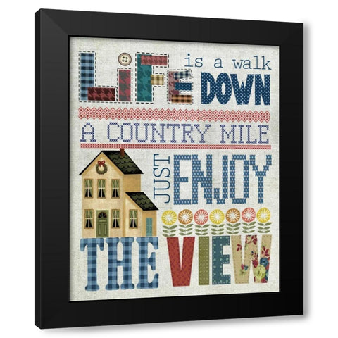 A Country Mile Black Modern Wood Framed Art Print by Knutsen, Conrad