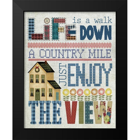A Country Mile Black Modern Wood Framed Art Print by Knutsen, Conrad