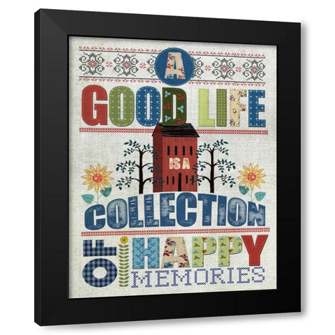 Happy Memories Black Modern Wood Framed Art Print by Knutsen, Conrad