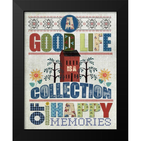 Happy Memories Black Modern Wood Framed Art Print by Knutsen, Conrad