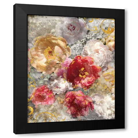 Roses Everlasting I Black Modern Wood Framed Art Print by Nan