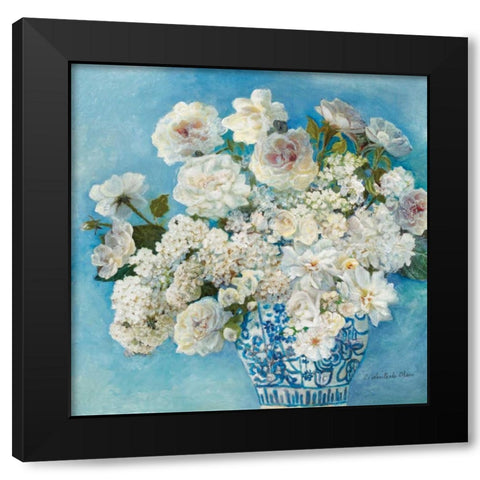 Savannahs Garden II Black Modern Wood Framed Art Print with Double Matting by Olson, Charlene