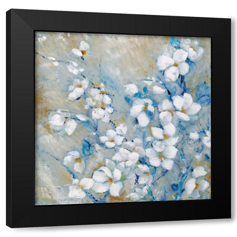 Mays Whisper Black Modern Wood Framed Art Print by Tava Studios