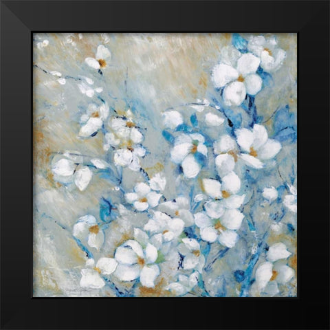 Mays Whisper Black Modern Wood Framed Art Print by Tava Studios