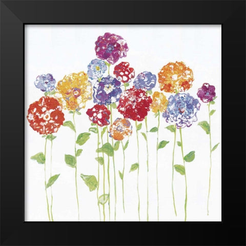 Pretty Posies II Black Modern Wood Framed Art Print by Swatland, Sally