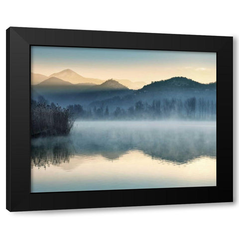 Quiet Morning Black Modern Wood Framed Art Print with Double Matting by Arnold, Jon