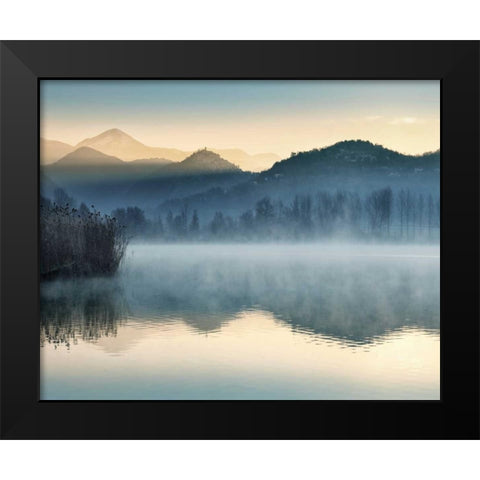 Quiet Morning Black Modern Wood Framed Art Print by Arnold, Jon