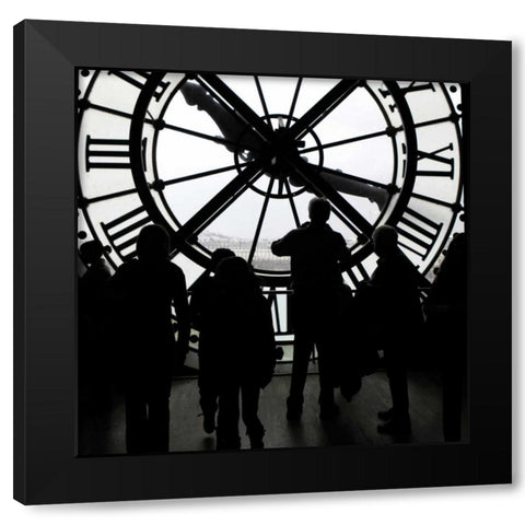 Silhouettes At Musee Black Modern Wood Framed Art Print by Delimont, Danita