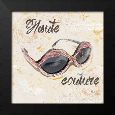 Haute Sunglasses Black Modern Wood Framed Art Print by Nan